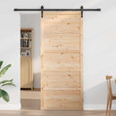 Ladedør Naturfarvet 80 x 2,5 x 208 cm Massivt fyrretræ