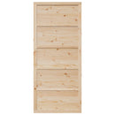 Ladedør Naturfarvet 80 x 2,5 x 208 cm Massivt fyrretræ