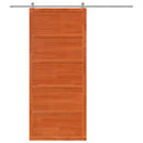 Ladedør Voksbrun 80 x 2,5 x 208 cm Massivt fyrretræ