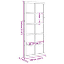 Ladedør Voksbrun 100 x 2,5 x 208 cm Massivt fyrretræ