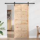 Ladedør Naturfarvet 90 x 2,5 x 208 cm Massivt fyrretræ