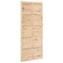 Ladedør Naturfarvet 90 x 2,5 x 208 cm Massivt fyrretræ