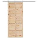 Ladedør Naturfarvet 90 x 2,5 x 208 cm Massivt fyrretræ