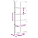 Ladedør Voksbrun 80 x 2,5 x 208 cm Massivt fyrretræ