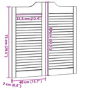 Svingdøre 80 x 40 cm Massivt fyrretræ Naturfarvet