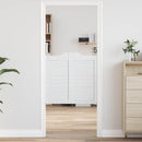 Svingdøre 2 stk. 80 x 40 cm Massivt fyrretræ Hvid