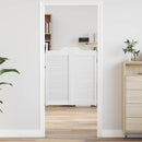 Svingdøre 2 stk. 90 x 40 cm Massivt fyrretræ Hvid
