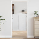 Svingdøre 2 stk. 100 x 40 cm Massivt fyrretræ Hvid