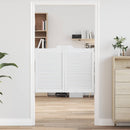 Svingdøre 80 x 50 cm Massivt fyrretræ Hvid