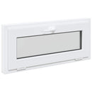 Kældervindue RISOR 90 x 40 cm PVC og klart, almindeligt glas