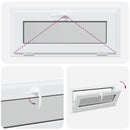 Kældervindue RISOR 90 x 40 cm PVC og klart, almindeligt glas