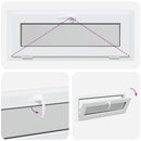 Kældervindue RISOR 100 x 40 cm PVC og klart, almindeligt glas