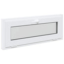 Kældervindue RISOR 110 x 40 cm PVC og klart, almindeligt glas