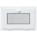 Kældervindue RISOR 60 x 40 cm PVC og klart, almindeligt glas