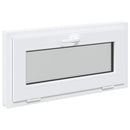 Kældervindue RISOR 80 x 40 cm PVC og klart, almindeligt glas