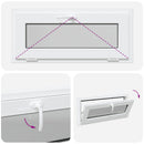 Kældervindue RISOR 90 x 40 cm PVC og klart, almindeligt glas