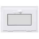 Kældervindue RISOR 60 x 40 cm PVC og klart, almindeligt glas