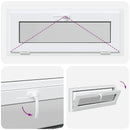 Kældervindue RISOR 100 x 40 cm PVC og klart, almindeligt glas