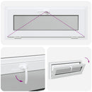 Kældervindue RISOR 100 x 40 cm PVC og klart, almindeligt glas
