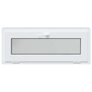 Kældervindue RISOR 110 x 40 cm PVC og klart, almindeligt glas