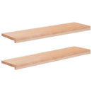 Trappetrin 2 stk. 90 x 25 x 2 cm Naturfarvet Solid bøg