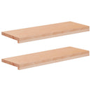 Trappetrin 2 stk. 70 x 30 x 2 cm Naturfarvet Solid bøg