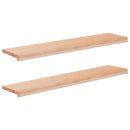 Trappetrin 2 stk. 120 x 30 x 2 cm Naturfarvet Solid bøg