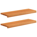 Trappetrin 2 stk. 70 x 30 x 2 cm Lys Brun Solid bøg