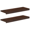 Trappetrin 2 stk. 80 x 30 x 2 cm Mørk Brun Solid bøg