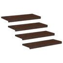 Trappetrin 4 stk. 80 x 25 x 2 cm Mørk Brun Solid bøg