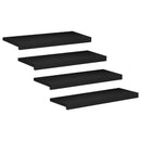 Trappetrin 4 stk. 70 x 25 x 2 cm Sort Solid bøg