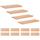 Trappetrin 12 stk. 80 x 30 x 2 cm Naturfarvet Solid bøg