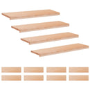 Trappetrin 12 stk. 100 x 30 x 2 cm Naturfarvet Solid bøg