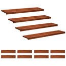 Trappetrin 12 stk. 120 x 30 x 2 cm Brun Solid bøg