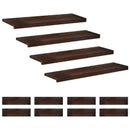 Trappetrin 12 stk. 100 x 30 x 2 cm Mørk Brun Solid bøg