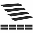 Trappetrin 12 stk. 90 x 25 x 2 cm Sort Solid bøg