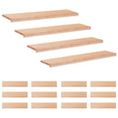 Trappetrin 16 stk. 110 x 25 x 2 cm Naturfarvet Solid bøg