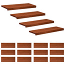 Trappetrin 16 stk. 80 x 30 x 2 cm Brun Solid bøg