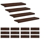 Trappetrin 16 stk. 80 x 30 x 2 cm Mørk Brun Solid bøg