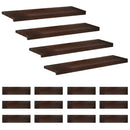 Trappetrin 16 stk. 100 x 30 x 2 cm Mørk Brun Solid bøg
