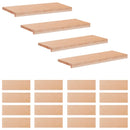 Trappetrin 20 stk. 80 x 25 x 2 cm Naturfarvet Solid bøg
