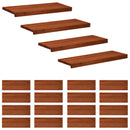 Trappetrin 20 stk. 80 x 30 x 2 cm Brun Solid bøg