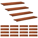 Trappetrin 20 stk. 110 x 30 x 2 cm Brun Solid bøg