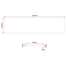 Trappetrin 20 stk. 120 x 30 x 2 cm Brun Solid bøg