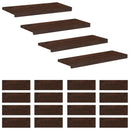 Trappetrin 20 stk. 80 x 25 x 2 cm Mørk Brun Solid bøg