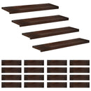 Trappetrin 20 stk. 100 x 25 x 2 cm Mørk Brun Solid bøg