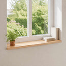 Vindueskarme 2 stk. Naturfarvet 80x 15 x 2 cm Solid bøg