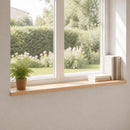 Vindueskarme 2 stk. Naturfarvet 110 x 20 x 2 cm Solid bøg