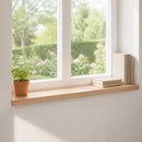 Vindueskarme 2 stk. Naturfarvet 70 x 25 x 2 cm Solid bøg
