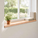 Vindueskarme 2 stk. Naturfarvet 70 x 30 x 2 cm Solid bøg
